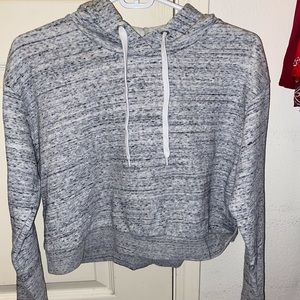 Gray cropped hoodie